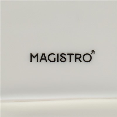 Блюдо сервировочное Magistro «Церера», фарфор, 28×17.5×2 см, белое