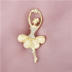Брошь Балерина 6 см/ 0203-1 /уп 36/золото