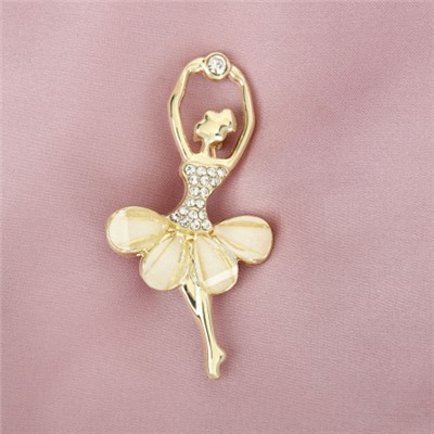 Брошь Балерина 6 см/ 0203-1 /уп 36/золото