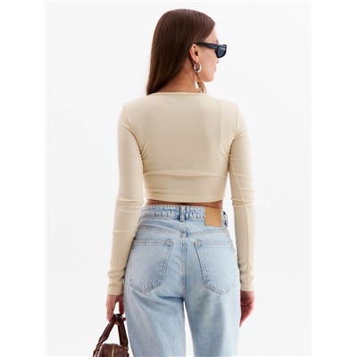 Лонгслив женский MIST, размер 44-46, бежевый