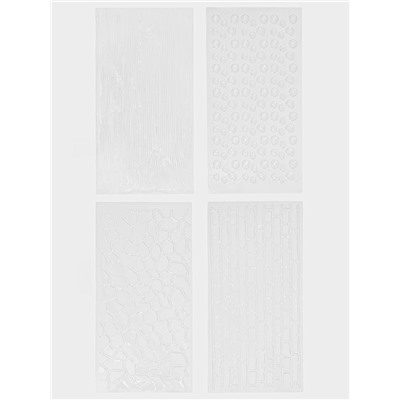 Текстурные маты кондитерские Доляна «Кирпичи», 4 шт., 30.5×15.5×0.1 см, пластик, прозрачные