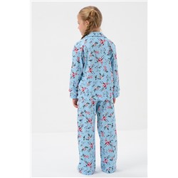 Пижама Бутоньерка кант для девочки подростка со штанами и рубашкой