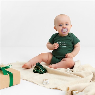 Боди детское «Крошка Я. Еловые веточки», рост 62-68 см