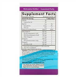 Nordic Naturals, Комплекс Омега-D3, лимон, 1000 мг, 60 мягких таблеток