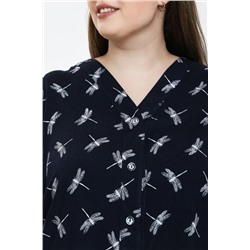 Пуговка Стрекоза чернильный