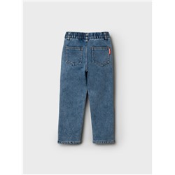 Брюки текстильные джинсовые утепленные флисом для мальчиков