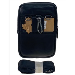 Сумка мужская из натуральной кожи, цвет черный