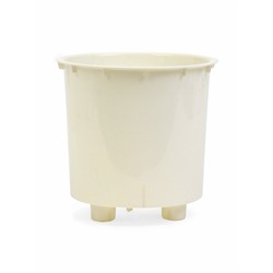 Кашпо для цветов Genius, 2.5 л, d=15.7 см, h=15.6 см, пластиковое, со вставкой, бежевое