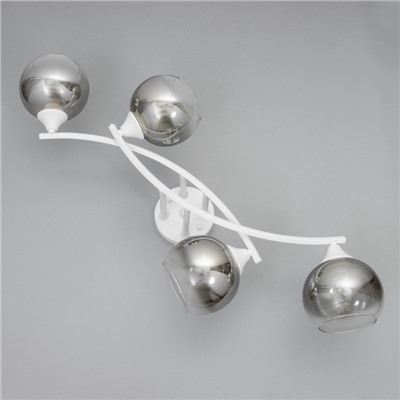 Светильник потолочный BayerLux «Снежа», люстра 4хЕ27, 40 Вт, белый, 81×33×21 см