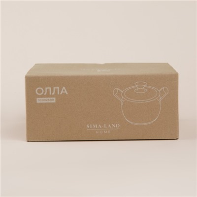 Кастрюля SL Home «Олла», 1.5 л, d=16 см, h=8 см, с крышкой, капсульное дно, индукция, нержавеющая сталь