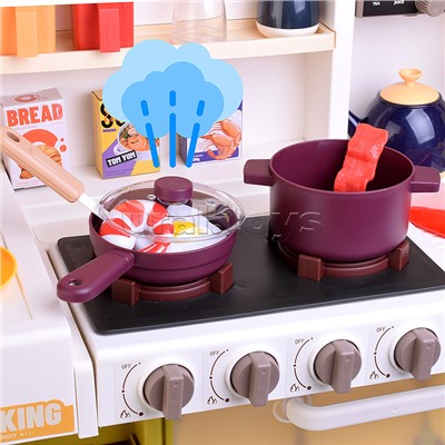 Набор кухня "Весёлый поварёнок" с паром (108 предметов) в коробке