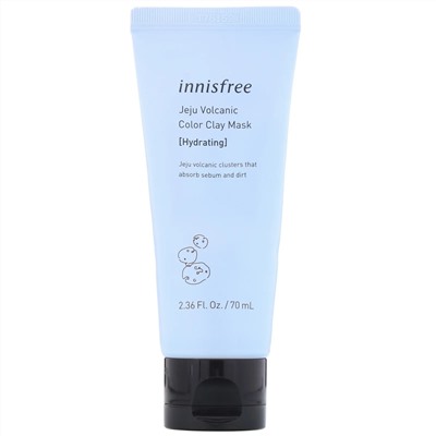 Innisfree, корейская маска для лица с цветной вулканической глиной, увлажняющая, 70 мл (2,36 жидк. унции)