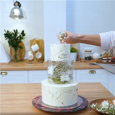 Фальшярус для торта, цилиндр, d=20 см, h=12 см, прозрачный