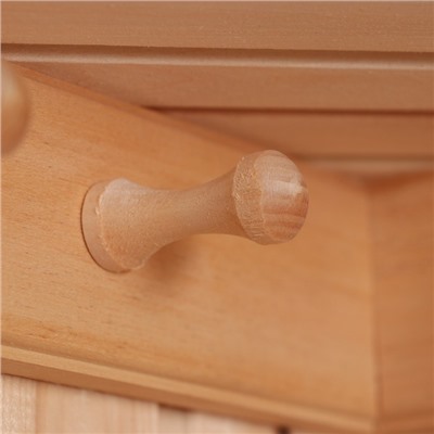 Полка угловая для бани и сауны, деревянная, 4 крючка, «Добропаровъ»