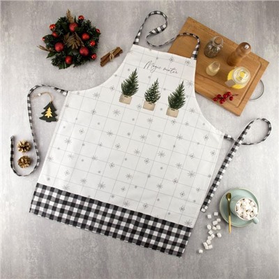 Фартук новогодний «Этель» Magic winter 60×70 см, 100% хлопок, саржа 190 г/м²