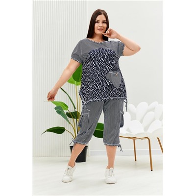 Костюм 9204 (Полоса горошек)