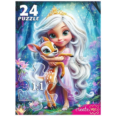 Макси-пазлы 24 "Принцесса и олененок"