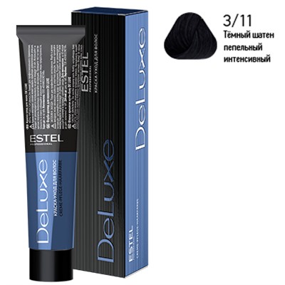 ЭстельDeLuxe Крем-краска для волос 3/11 Темный шатен пепельный интенсивный 60 мл