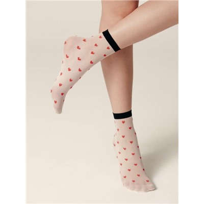 Полиамидные CONTE FANTASY Носки с рисунком «сердечки»