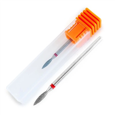 Nail Art Фреза алмазная почка, красный 14353