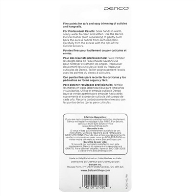 Denco, Cuticle Scissors, 2102, 1 Tool