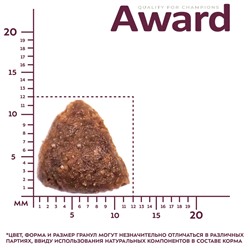 Сухой корм AWARD PFB для взрослых собак всех пород с ягненком и индейкой с добавлением яблока и черники