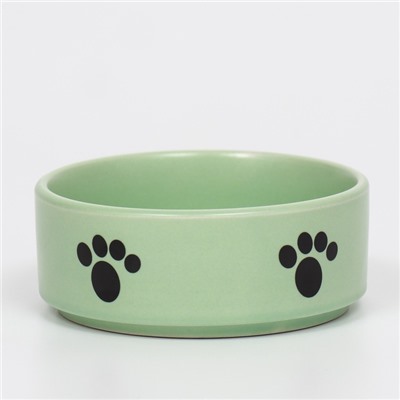 Миска «Лапки», 200 мл, 10.5×10.5×4 см, керамика, мятная