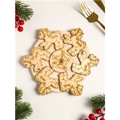 Подставка под горячее «Лошадь маленькая», 20 см, можжевельник