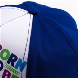 Кепка детская для мальчика Born to be cool, синяя, р-р 52-54, 5-7 лет