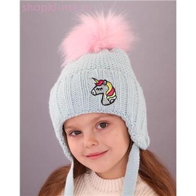 18-90-L Шапка для девочки флис (50-52)