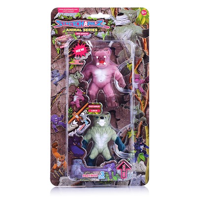 Фигурки-тянучки 2 героя. в наборе (Волк и Бегемот)  ANIMALS/ЖИВОТНЫЕ