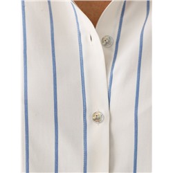 Блузка в полоску с цельнокроеным рукавом 3/4 из хлопка