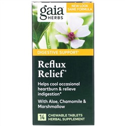 Gaia Herbs, Reflux Relief, 14 Chewable Tablets