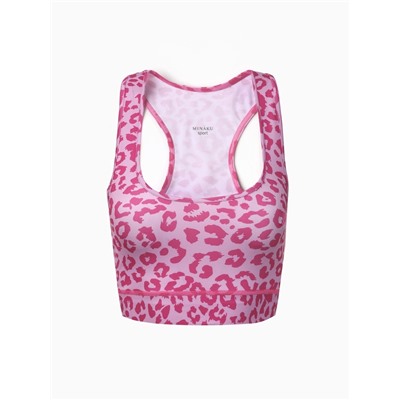 Топ леопардовый женский MINAKU, розовый, размер 44