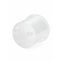 Кашпо для цветов Genius, 2.5 л, d=15.7 см, h=15.6 см, пластиковое, со вставкой, прозрачное