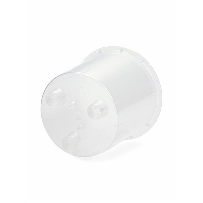 Кашпо для цветов Genius, 2.5 л, d=15.7 см, h=15.6 см, пластиковое, со вставкой, прозрачное