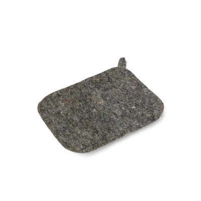 Набор для бани, 3 предмета: шапка, рукавица, коврик, серый, «Добропаровъ»