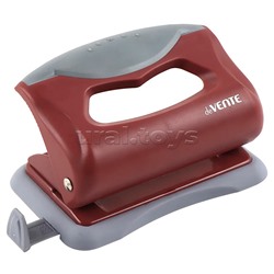 Дырокол "Marandi" (10 листов) пластиковый с каучуковой вставкой, с линейкой, пыльная роза