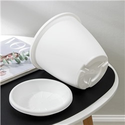 Горшок для цветов с поддоном «Альтернатива. Афина», 3 л, пластиковый, белый