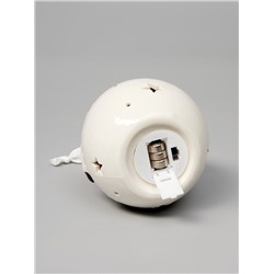 Ёлочный шар с подсветкой «Дед Мороз», 10×8.6×8.6 см, 1 LED, керамика, от батареек LR44×3, керамика, свечение тёплое белое