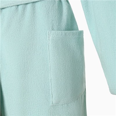 Халат махровый Экономь и Я женский, размер 46-48 цвет нежно-бирюзовый, 100% хлопок, 320 г/м²