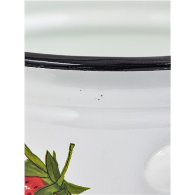 УЦЕНКА Кастрюля эмалированная, 2 л, d=17 см, без крышки, белая