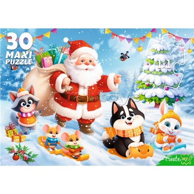 Пазлы 30 MAXI "Снежная горка"
