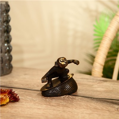 Сувенир «Обезьяна», бронза, 11×9.5 см