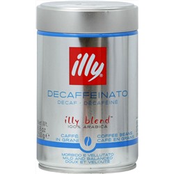 illy. Decaffeinato (зерновой) 250 гр. жест.банка