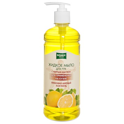 Domix Green Жидкое мыло для рук "Лимонно-мятный коктейль" для применения на кухне 700 мл