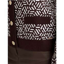 Жакет жаккардовой вязки с кашемиром