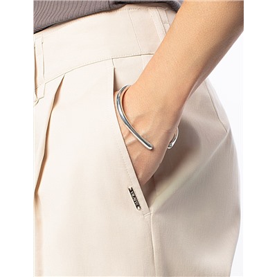 Брюки-палаццо из хлопка с защипами