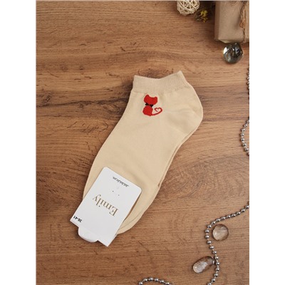 Носки р. 35-40 Кошка короткие / L802 /уп 10/500/1200/ ОДНА ПАРА/ МАРКА