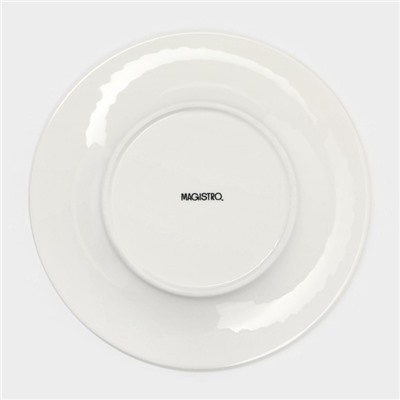 Тарелка Magistro Argos, d=20.6 см, фарфор, белая